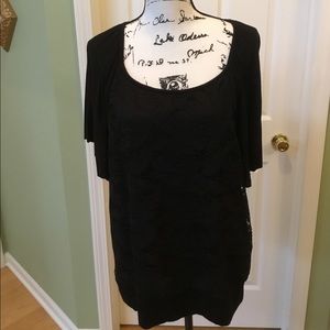 AB Studio Black top with lace front XL